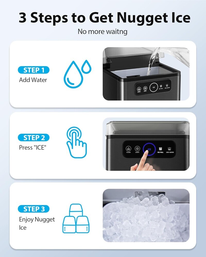 Aeitto Nugget Ice Maker Easy 